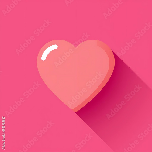 pink paper heart on pink background