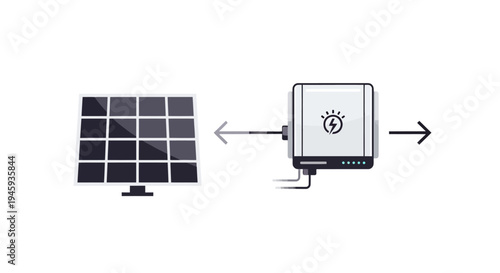 Solar panel and inverter system.