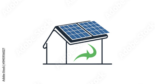 Solar Panel on a Green Building.