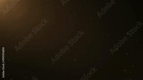 Floating dust particles in dramatic light against dark background atmospheric motion footage