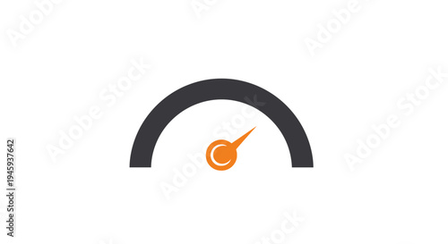 Speedometer Gauge Measuring High Performance Level.