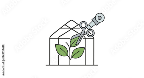 Sprouting plant in a pot.