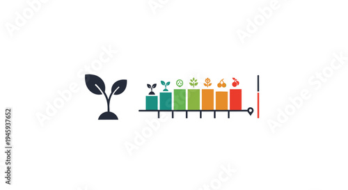 Sprouting Plant Growth Chart Graph.