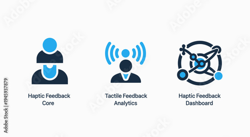 Human interface icons: haptic feedback, tactile sensation, and user experience analytics for technology