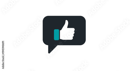 Thumb Up Social Media Like Icon.