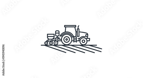 Tractor pulling plow equipment agriculture.