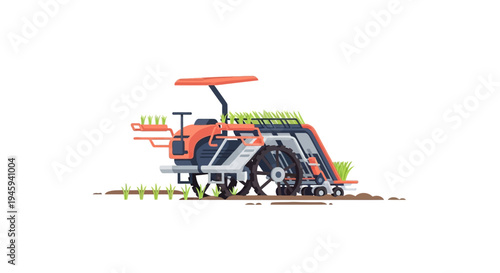 Tractor with large rear wheels machinery.