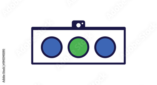 Traffic Light Control Panel Closeup.