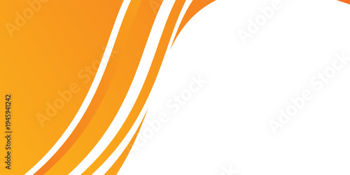 Orange and white business wave banner background. background of overlapping waves. vector pattern design modern eps10