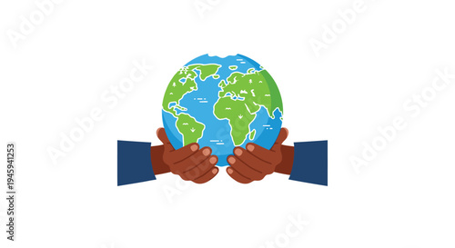 Hands cradling the earth a symbol of global care and responsibility