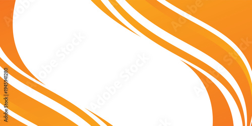 Orange and white business wave banner background. background of overlapping waves. vector pattern design modern eps10