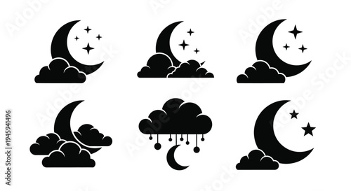 Moon phase and weather icons