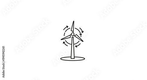 Wind turbine generating clean renewable energy.
