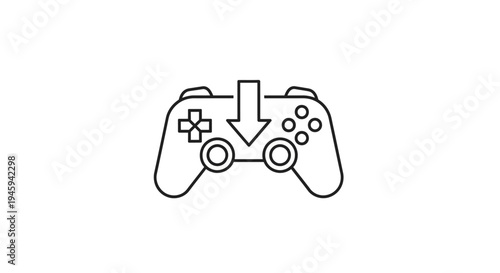 Video Game Controller Download Icon.