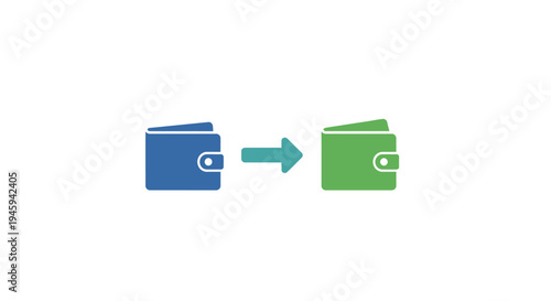 Wallets changing color from blue to green.