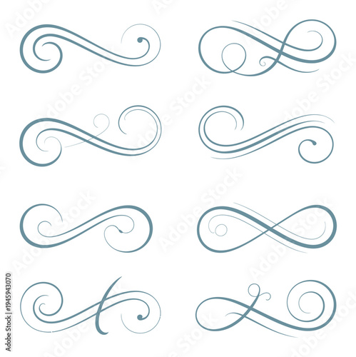 Elegant Swirl Flourish Vector Illustration