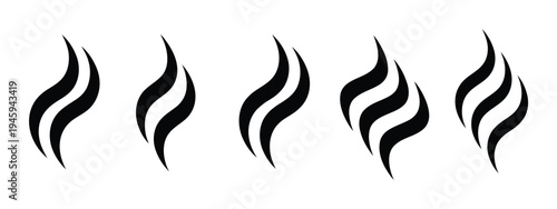 Flame Vector Illustration, Abstract Fire Symbols