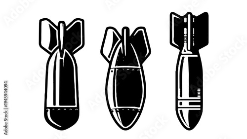 Set of war rocket, Modern war weapon set