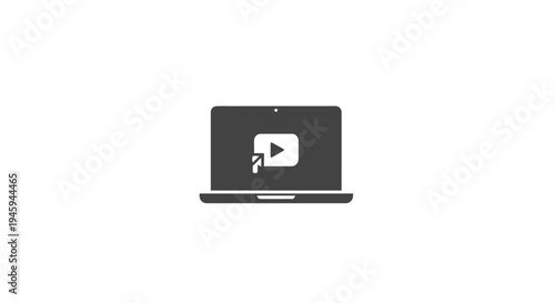 YouTube logo on a laptop.