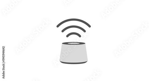 Wireless Speaker Icon with Signal.