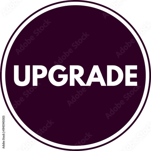 Upgrade Circle Button Vector Illustration