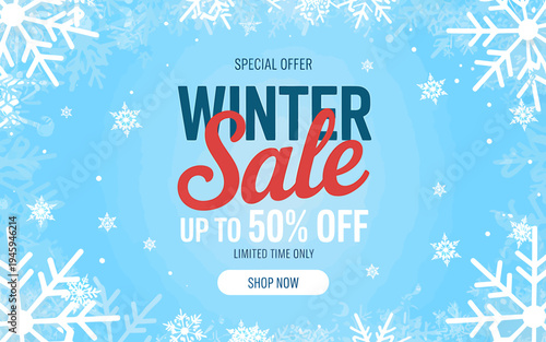 Winter sale special offer up to fifty percent off limited time only shop now