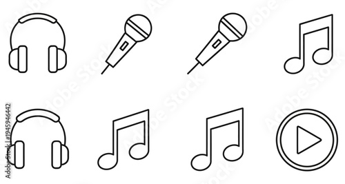 Customer Service Support Center Helpline and Communication Icon Set