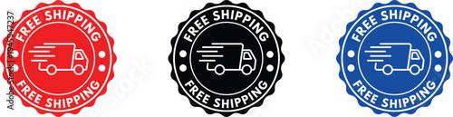 Shipping Stamps on White Background