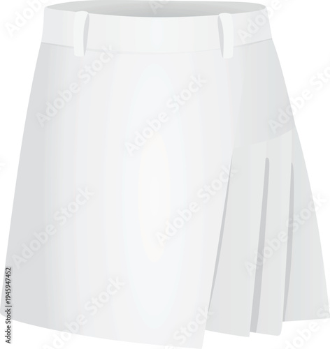 White mini skirt. vector illustration