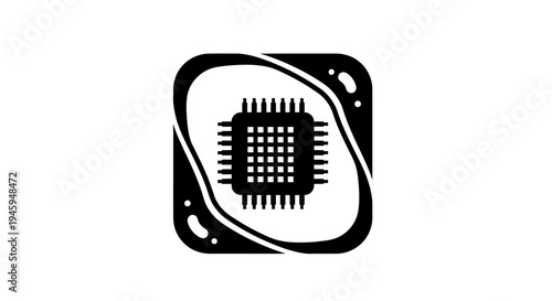 Microchip Electronic Component Closeup.