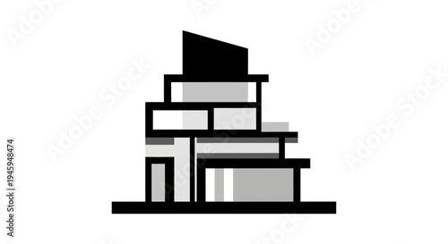 Modern Building Architecture Design Structure.