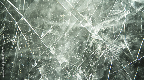 Shattered glass texture with abstract cracks background.