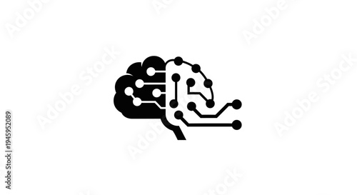 Circuit board brain technology concept.