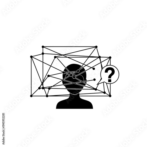 Confused Person with Question Mark.