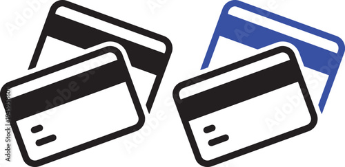 Financial Tools: A collection of sleek credit cards with their magnetic stripes showcased, symbolizing the modern ease of financial transactions.