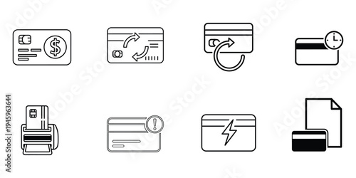 Collection of various electronic and media icons
