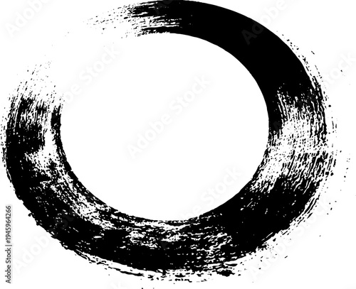 Solar eclipse high contrast black and white ink design for artistic print