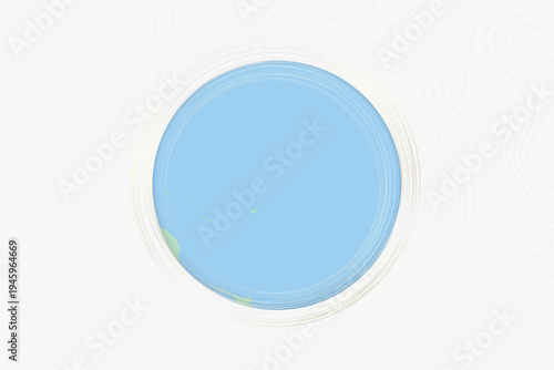 Stylized Map of Kiribati with Neighboring Areas.