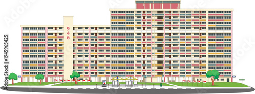 HDB flat is affordable public housing in Singapore. It's well-designed with basic amenities. Various sizes and located in various residential estates across the island. 
