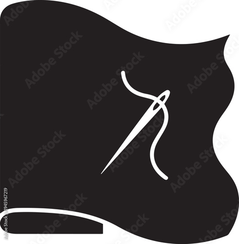 Wallpaper Mural Black and white line art vector illustration of a female body silhouette and a shoe icon designed with an elegant smoke outline Torontodigital.ca