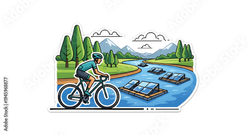 man riding bicycle near river with boats and trees
