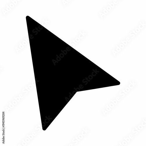 Cursor Icon Symbol Vector Silhouette .  Mouse Pointer Click Navigation Illustration