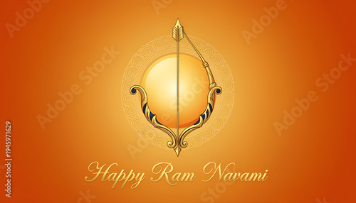Vibrant Ram Navami celebration with traditional bow and arrow