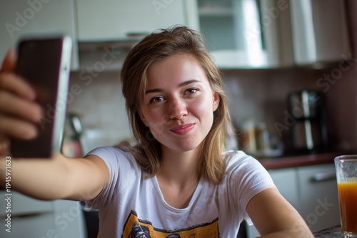 Cheerful young couple making funny faces while taking a wide-angle selfie on city street