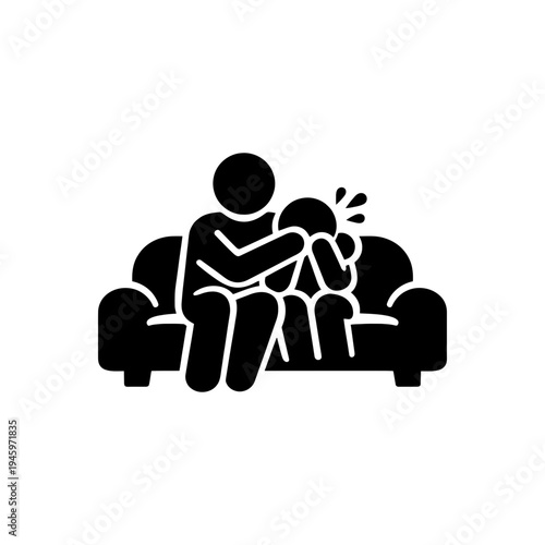 Parent Consoling Crying Child Icon