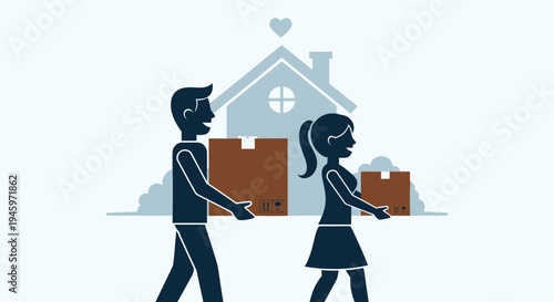 Couple holding brick wall together.