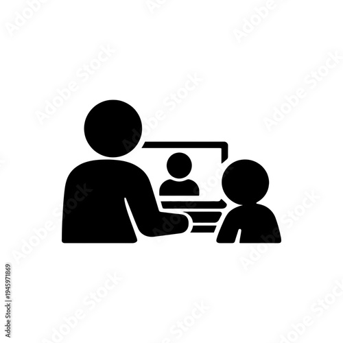 Parent Child Video Call Icon
