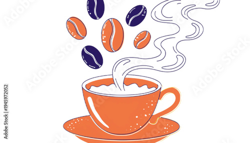 coffee hot vector coffee beans