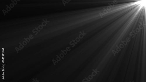 High-quality stock footage of sun rays light effects, overlays or flare glow array isolated on black background. overlay, light transition, isolated on black background. 4k animation video.