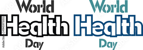 World Health Day icon set collection featuring heart, stethoscope, global health care symbols and medical awareness concepts.